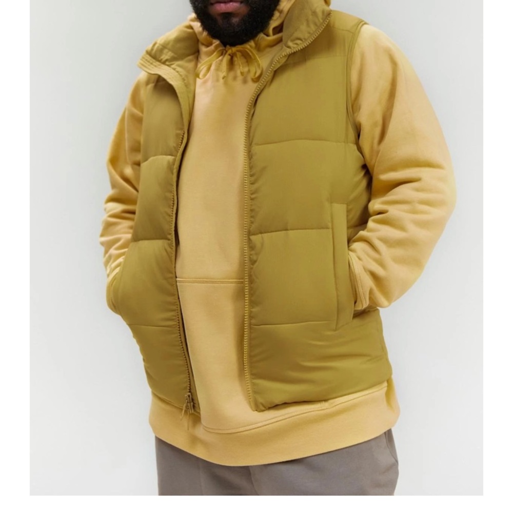 Girlfriend Collective puffer vest, Yellow. - Picture 2 of 3